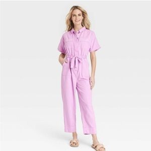 Universal Thred Barbie-Core Pink Button-Up Jumpsuit